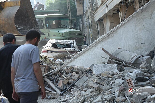 Ødelæggelser efter Israels bombeangreb på Teheran