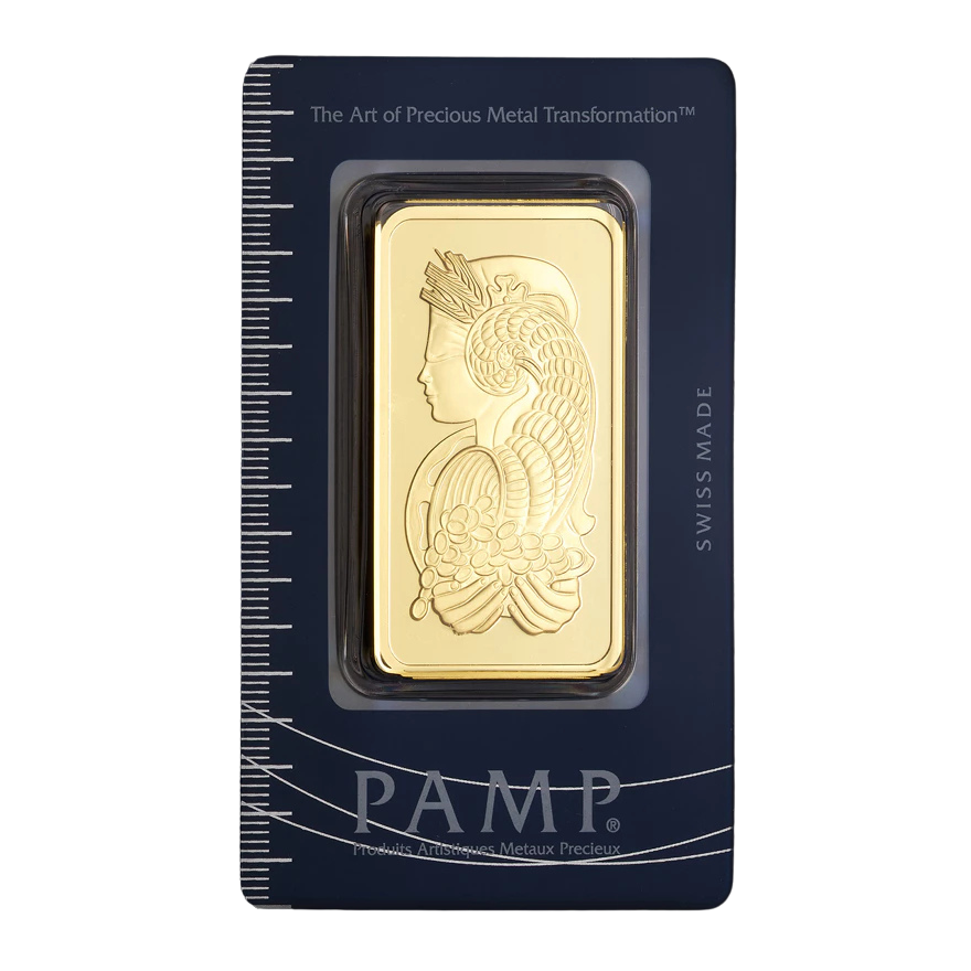 100 gram PAMP Fortuna guldbarre