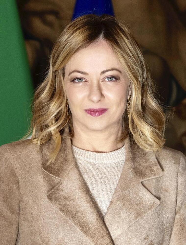 Giorgia Meloni (f. 1977) har været leder af det højrepopulistiske parti Fratelli d’Italia siden 2014 og premierminister siden oktober 2022. Foto: governo.it